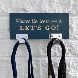 Engraved Two Hook Dog Lead Hanger