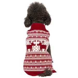 Vintage Reindeer Holiday Festive Dog Sweater