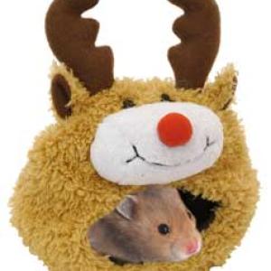 Boredom Breaker Reindeer Snuggle Bed for Hamsters & Mice