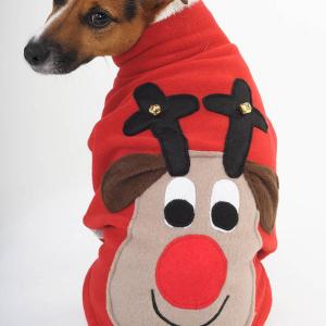 Squeaky Rudolph Christmas Dog Jumper