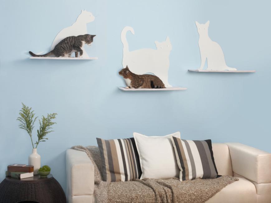 Modern Cat Silhouette Cat Shelf