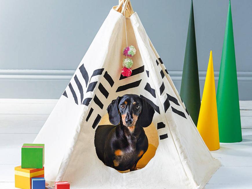 Trendy Striped Pet Tipi